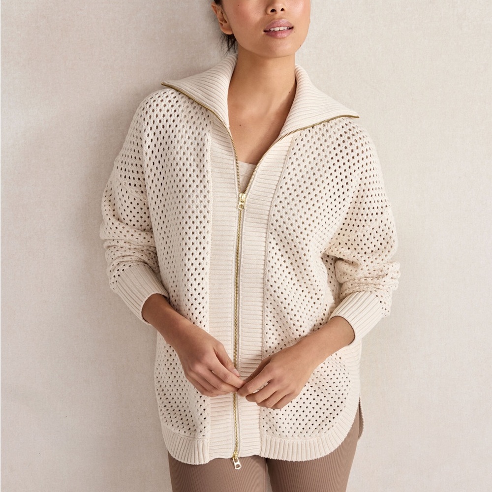 Varley Finn Longline Knit Jacket Size L